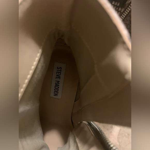 Animal Print Steve Madden Women’s Brown Ankle Heeled Booties 8.5 Pre- Owned. - Picture 7 of 10